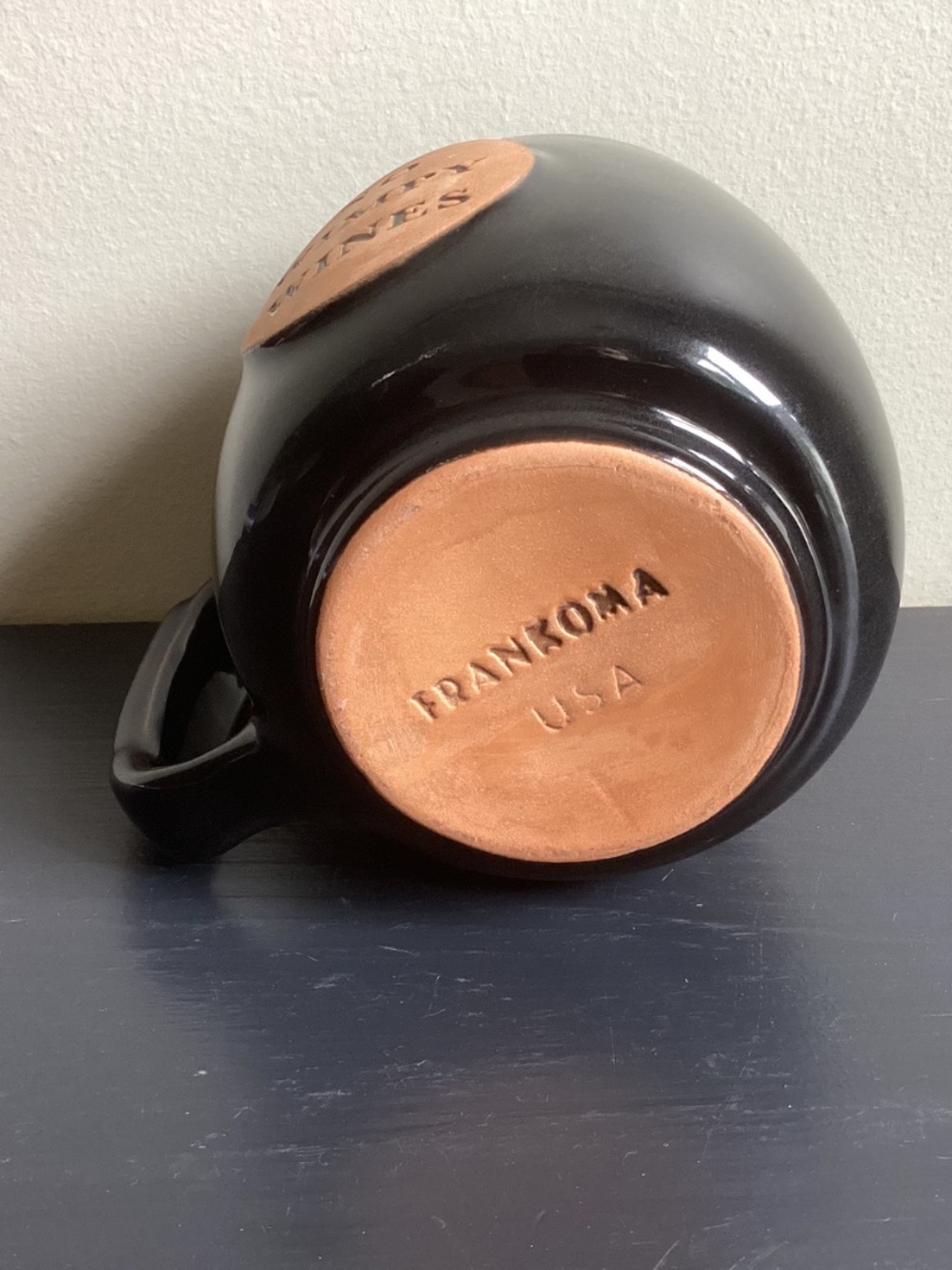 Frankoma “No Wimpy Wines” Ravenswood Winery Black Large Mug 24oz - Picture 5 of 5